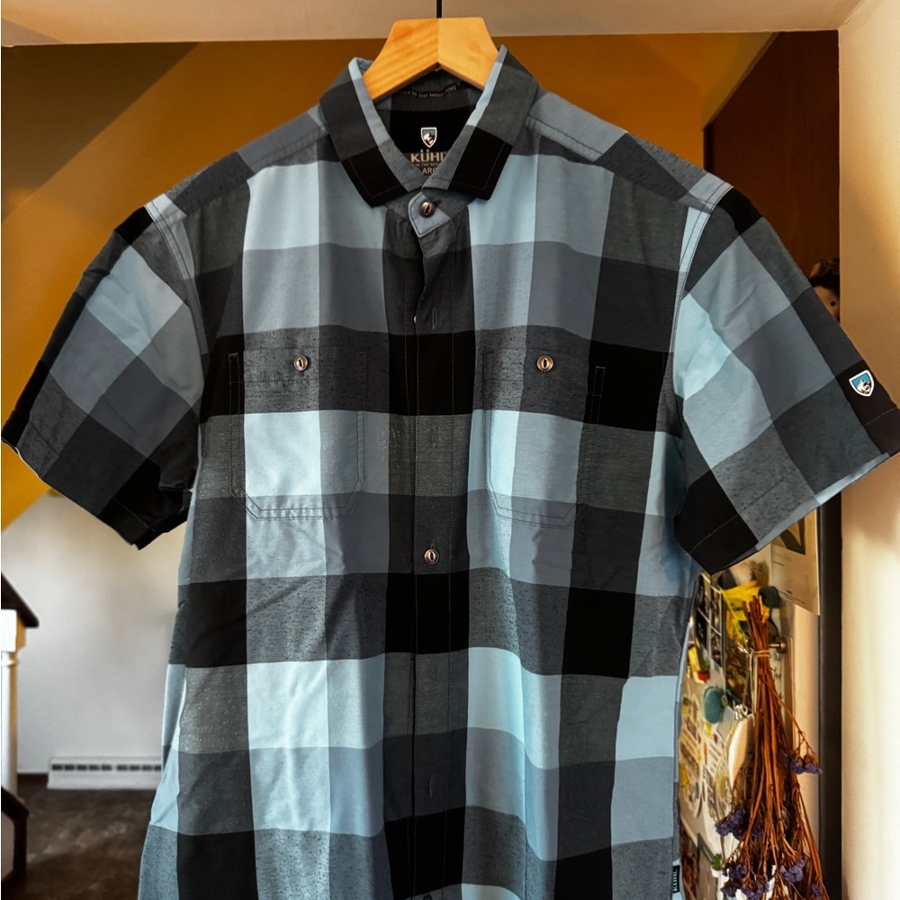 Men's Blue Plaid Shirt